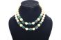 Handcrafted Double-Layer Green Necklace | Elegant Ethnic Fusion