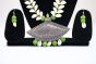 Elegant Green Dori Necklace & Earring Set with Pendant | Saras Aajeevika