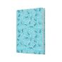 Handcrafted Fabric-Covered Notebook – Blue Leaf Print | Eco-Friendly Stationery by SHG Artisans