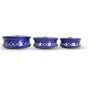 Khurja pottery chapati donga Dark Blue Set of 3 | Donga for Chapati | Kitchen Essentials | Ceramic Tableware in Dark Blue