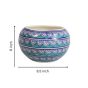 Khurja Pottery Outdoor Pot – Apple Shape, Light Green, Big Size (6 Inches)