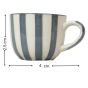 Grey Line Ceramic Cup Set – 6 Pieces | Saras Aajeevika