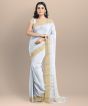 Chanderi Palla Jal || Silk Cotton Off White || 6.5 Mtr || Saras Aajeevika