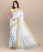 Chanderi Palla Jal || Silk Cotton Off White || 6.5 Mtr || Saras Aajeevika