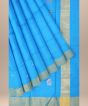 Chanderi Shoulder Pallu || Silk Cotton Royal Blue || 6.5 Mtr || Saras Aajeevika